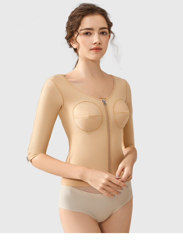 Post-Surgery Long-Sleeve Compression Top with Front Zipper