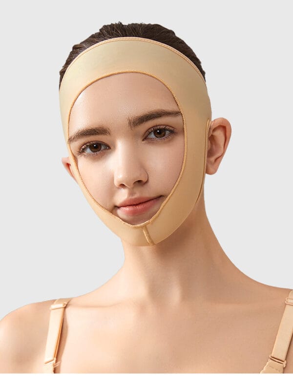 Post-Surgery Full-Head Facial Compression Mask for Chin & Jawline