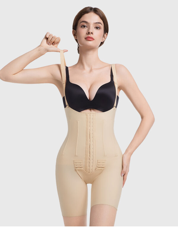 Open-Bust Front-Hook Post-Surgery Compression Bodysuit