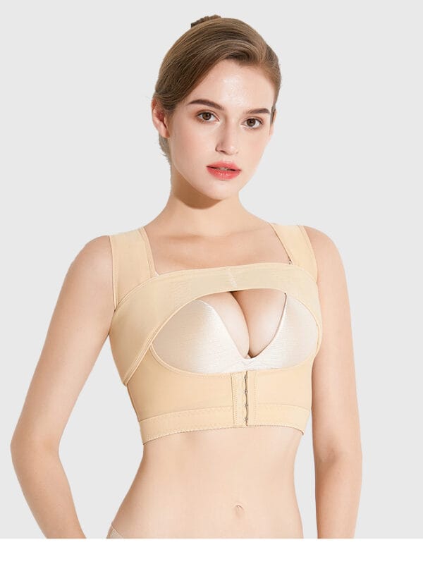 Post-Surgery Front-Closure Compression Bra with Adjustable Straps