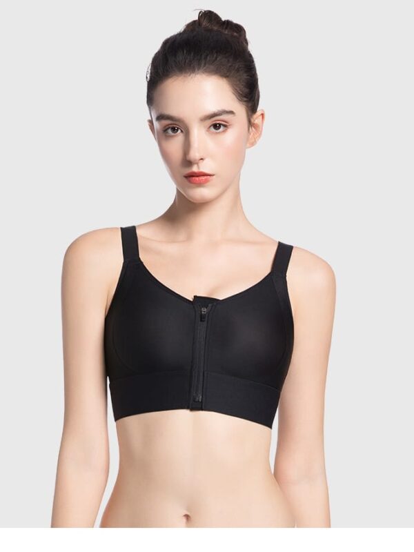 Qinelle wireless post-surgery bra vest in black