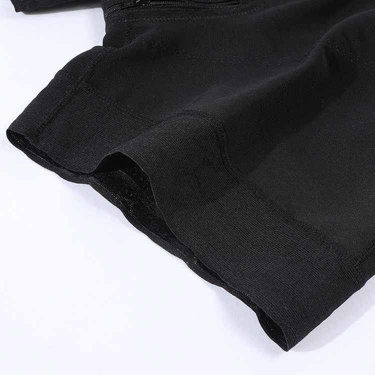 Adjustable-Strap Zip-Front Mid-Thigh Shaping Bodysuit detail 6