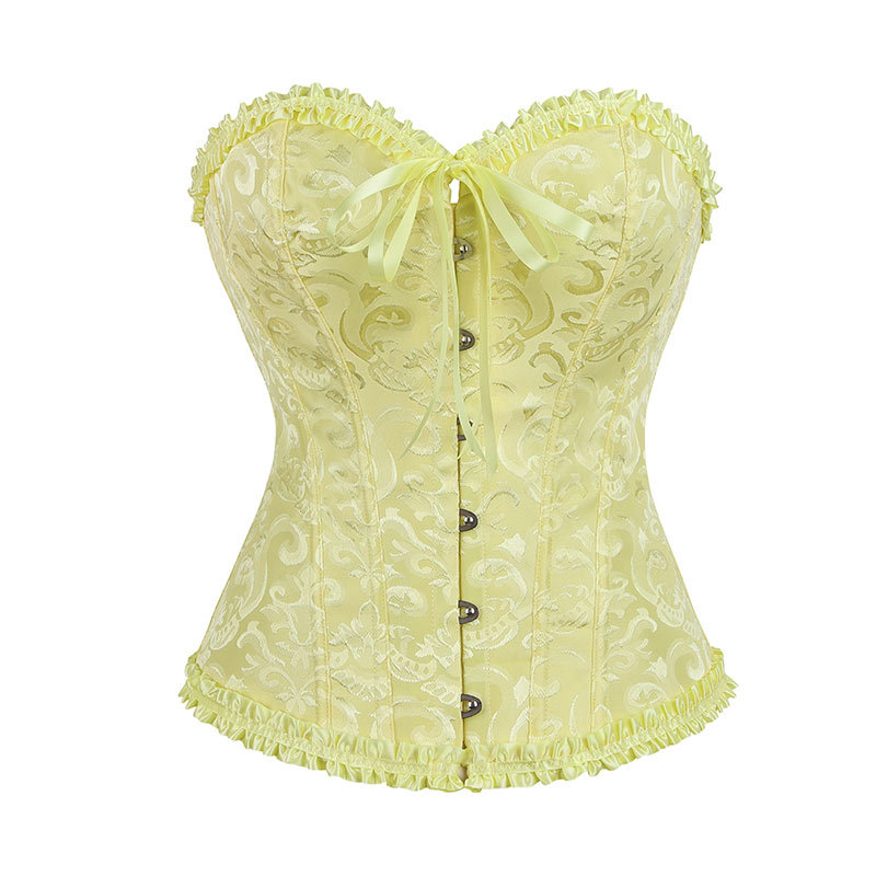 Qinelle Black Lace Strapless Corset Bustier Top