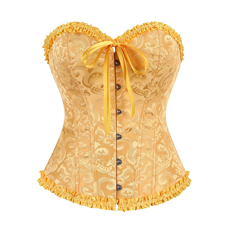 Qinelle Black Lace Strapless Corset Bustier Top