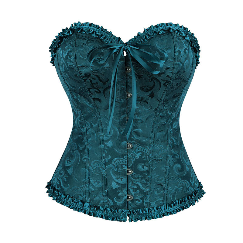Qinelle Black Lace Strapless Corset Bustier Top