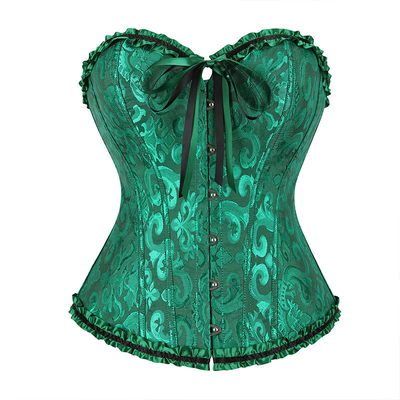 Qinelle Black Lace Strapless Corset Bustier Top