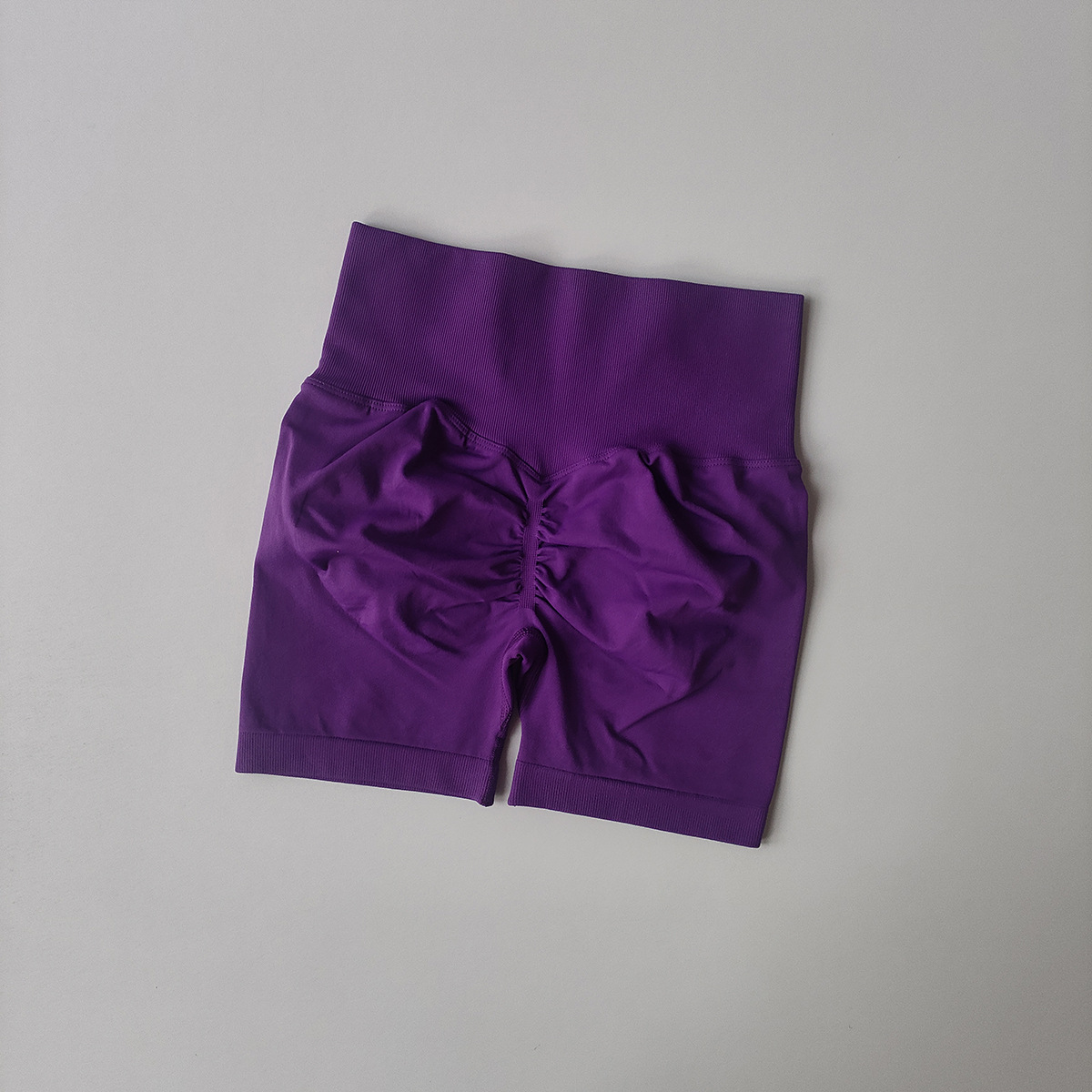 Qinelle High-Waist Sculpting Bike Shorts in Plum