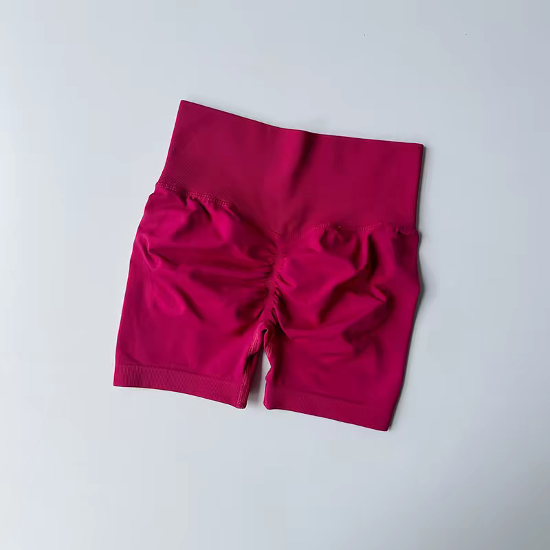 Qinelle High-Waist Sculpting Bike Shorts in Plum
