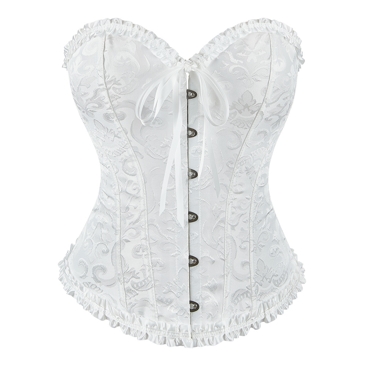 Qinelle Black Lace Strapless Corset Bustier Top