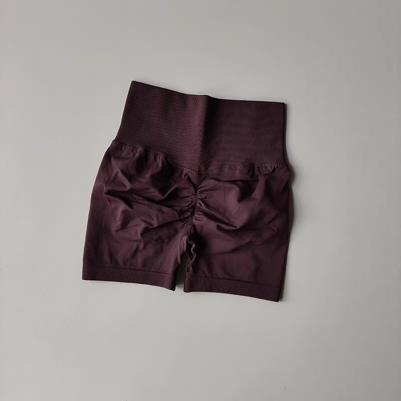 Qinelle High-Waist Sculpting Bike Shorts in Plum