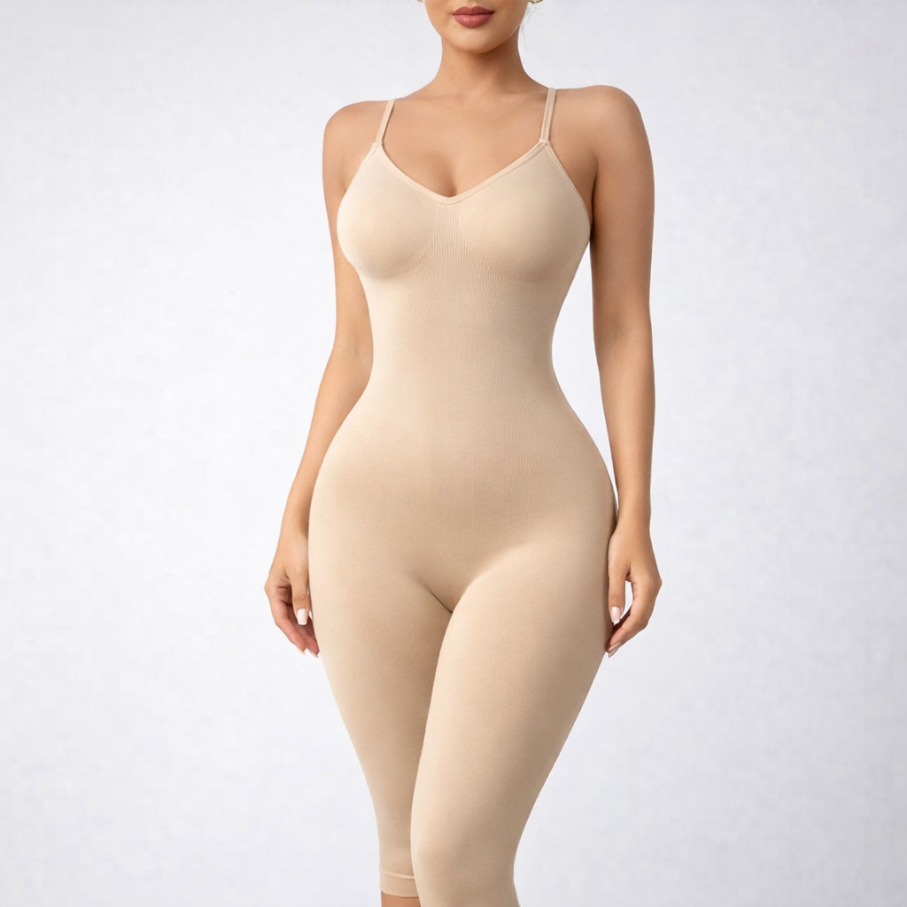 Seamless Full-Length Shaping Jumpsuit in Nude
