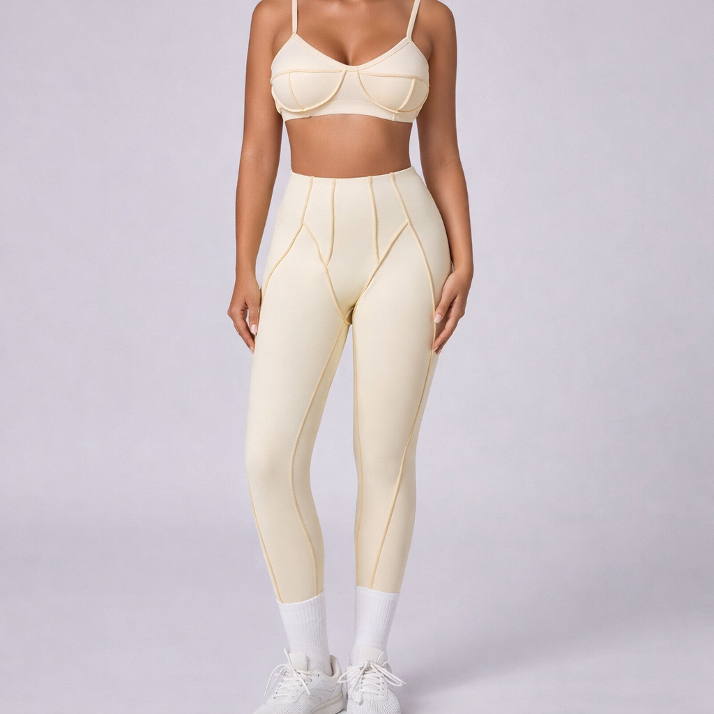 Sports Bra and High-Waist Leggings Activewear Set