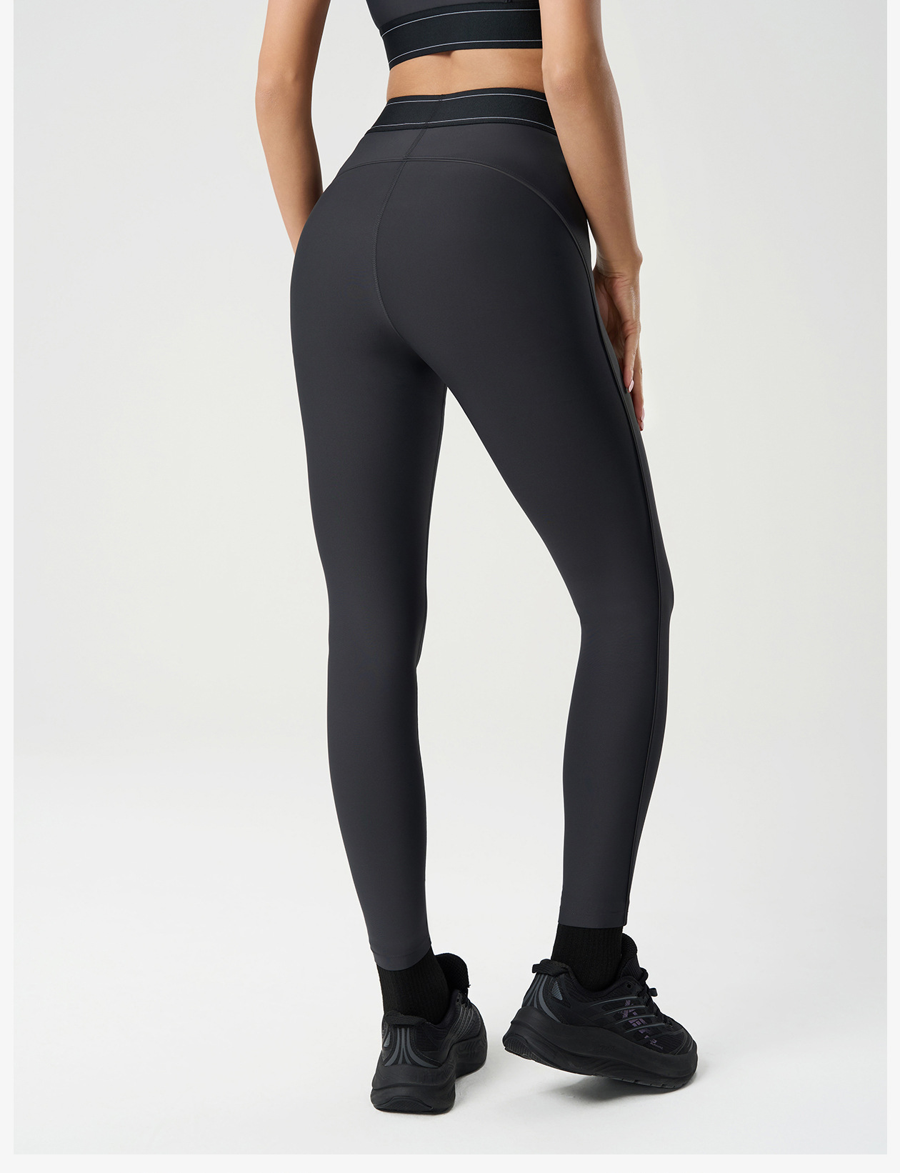 Qinelle High-Waist Sculpting Leggings with Side Stripe