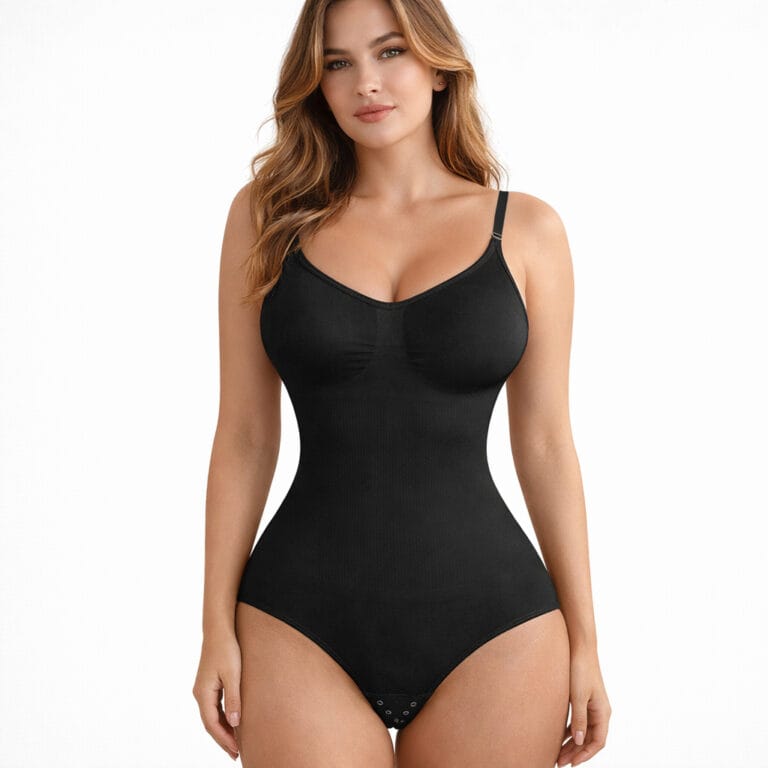 Seamless V-Neck Tummy Control Shaping Bodysuit