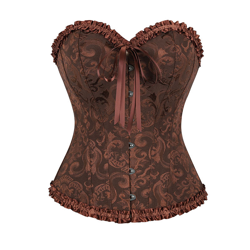 Qinelle Black Lace Strapless Corset Bustier Top
