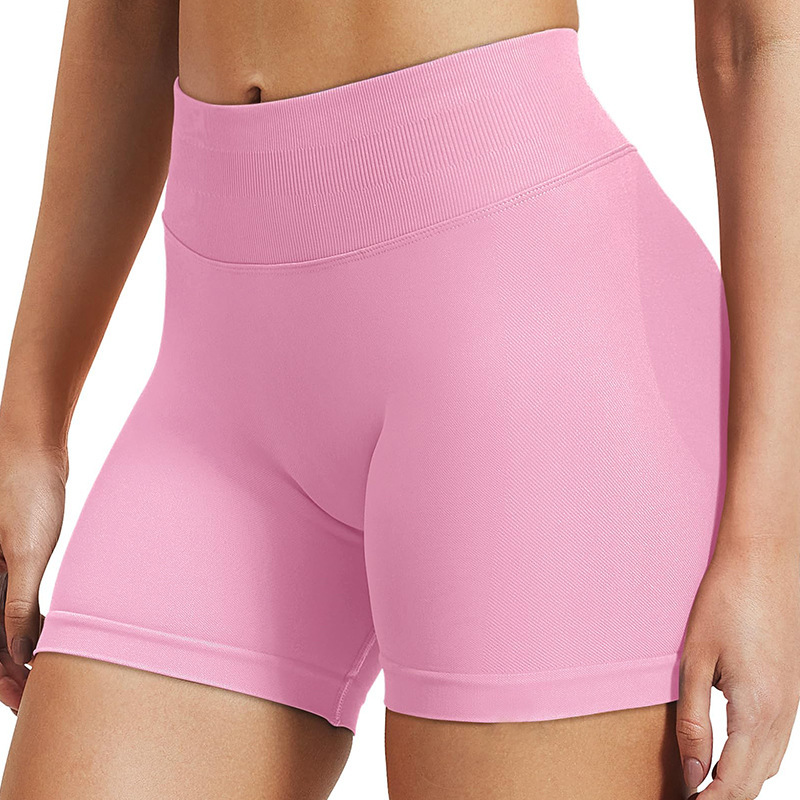 High-Waist Sculpting Bike Shorts in Pink