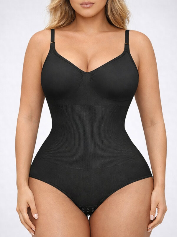 Seamless Square-Neck Spaghetti-Strap Shaping Bodysuit