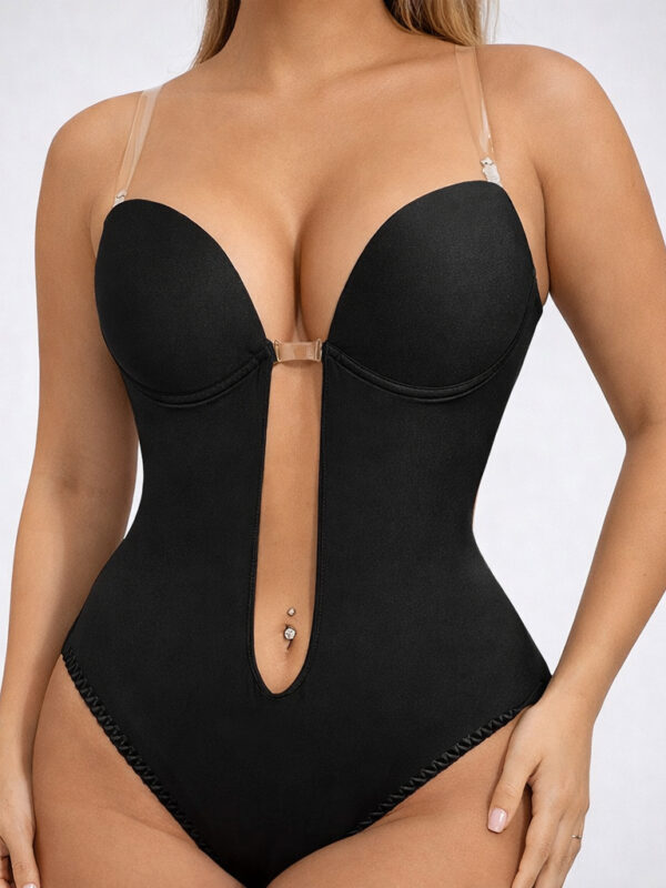 Seamless Deep-V Sleeveless Thong Shaping Bodysuit
