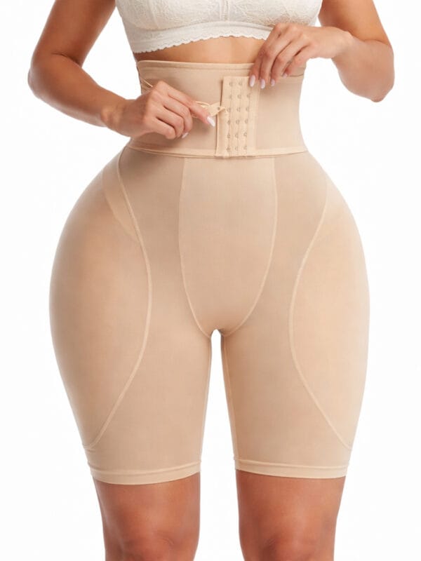 High-Waist Hook-Closure Shaper Shorts
