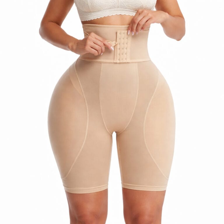 High-Waist Hook-Closure Shaper Shorts