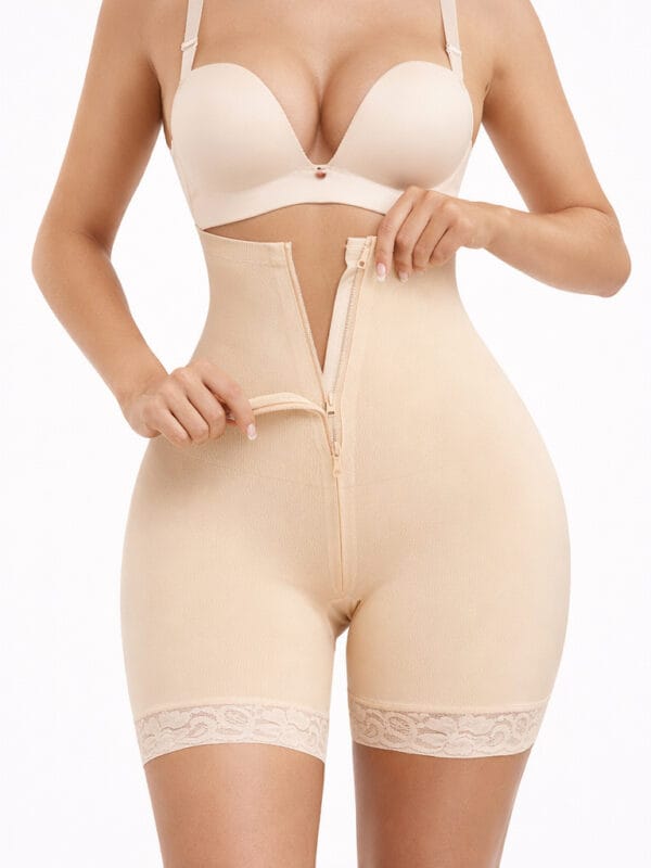 High-Waist Front-Tie Tummy Control Shaper Shorts