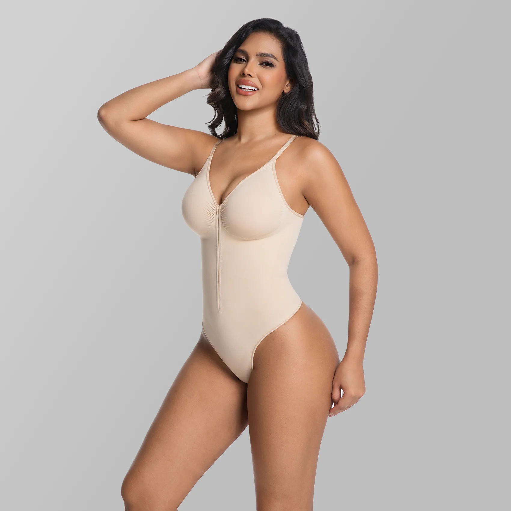 Seamless Spaghetti-Strap Shaping Bodysuit