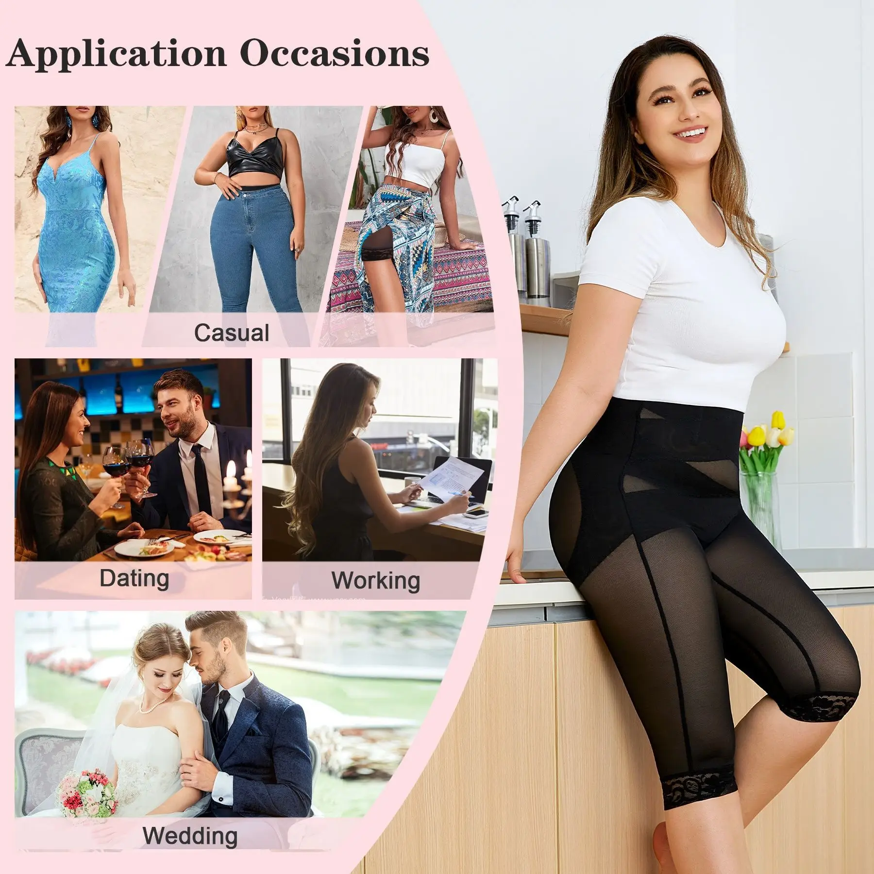 Qinelle High-Waist Mesh Panel Mid-Calf Shaping Leggings