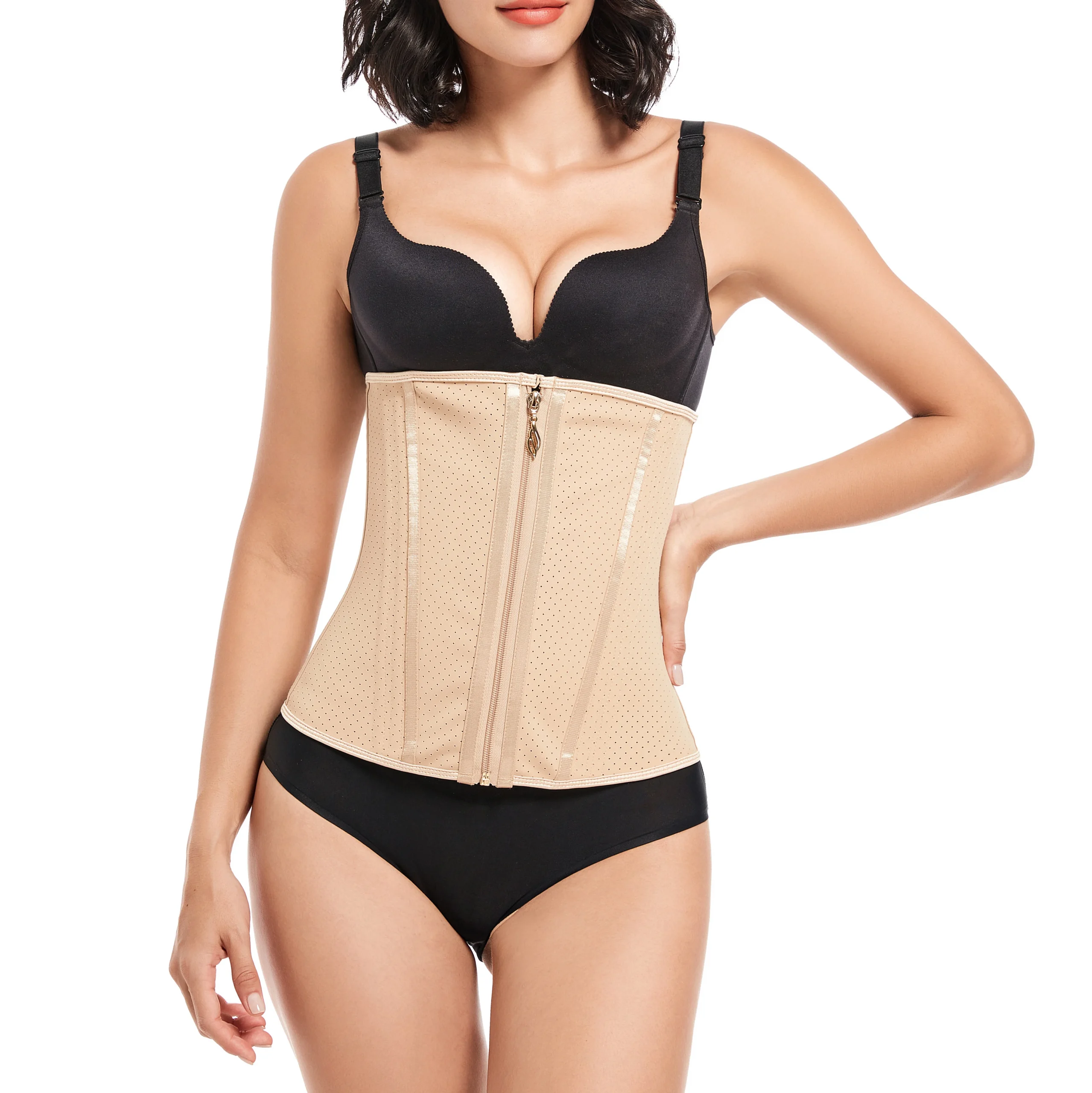 Qinelle Hook-and-Eye Underbust Waist Trainer Corset