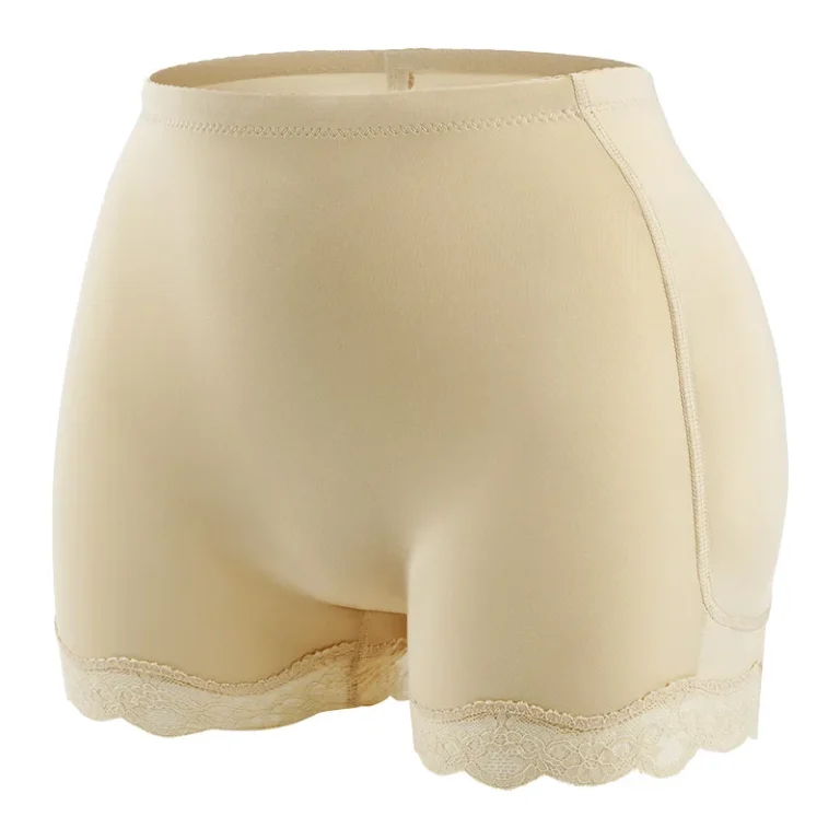 Lace-Trim Padded Butt-Lifting Shaper Shorts