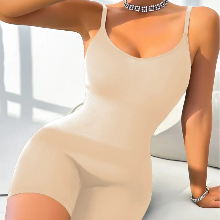 Seamless Spaghetti-Strap Tummy Control Shaping Bodysuit