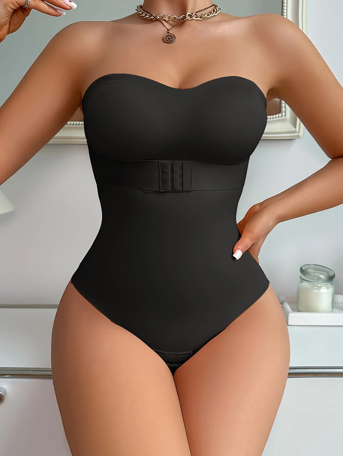 Everyday Sculpting Shapewear – Control Shapewear – Lightweight Shaping Wear Seamless Sculpting Shapewear Top Solid - alternate view
