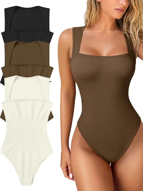 Seamless Square-Neck Shaping Bodysuit