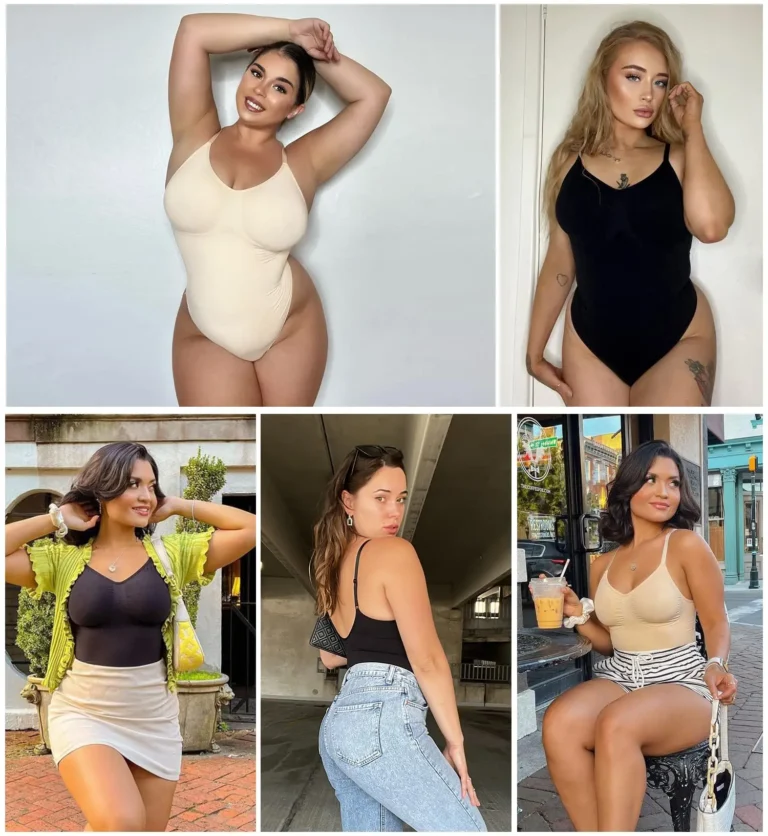 Seamless V-Neck Spaghetti-Strap Shaping Bodysuit