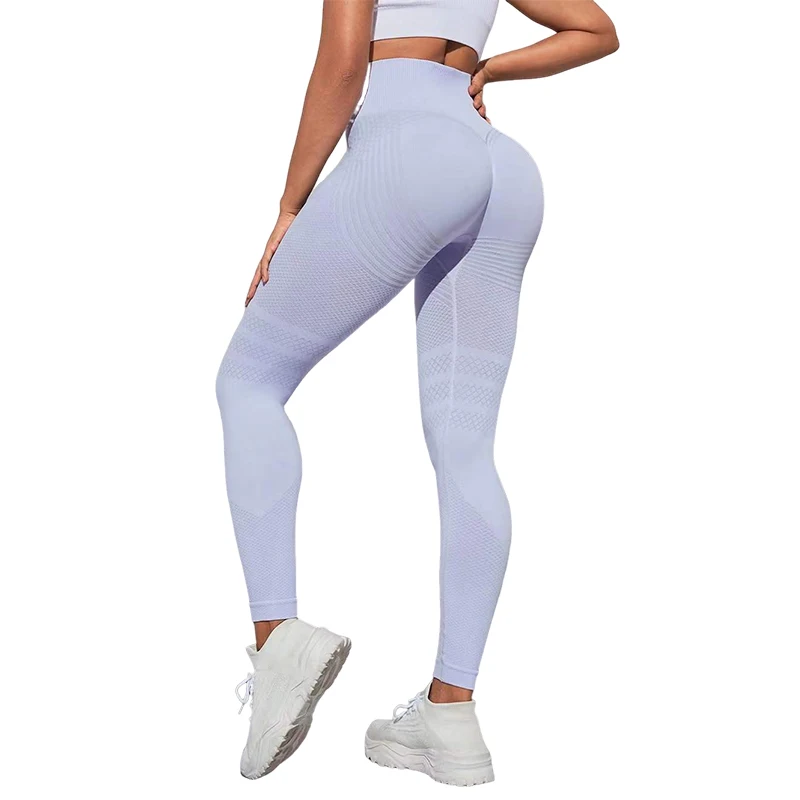 Qinelle High-Waist Sculpting Leggings in Light Blue
