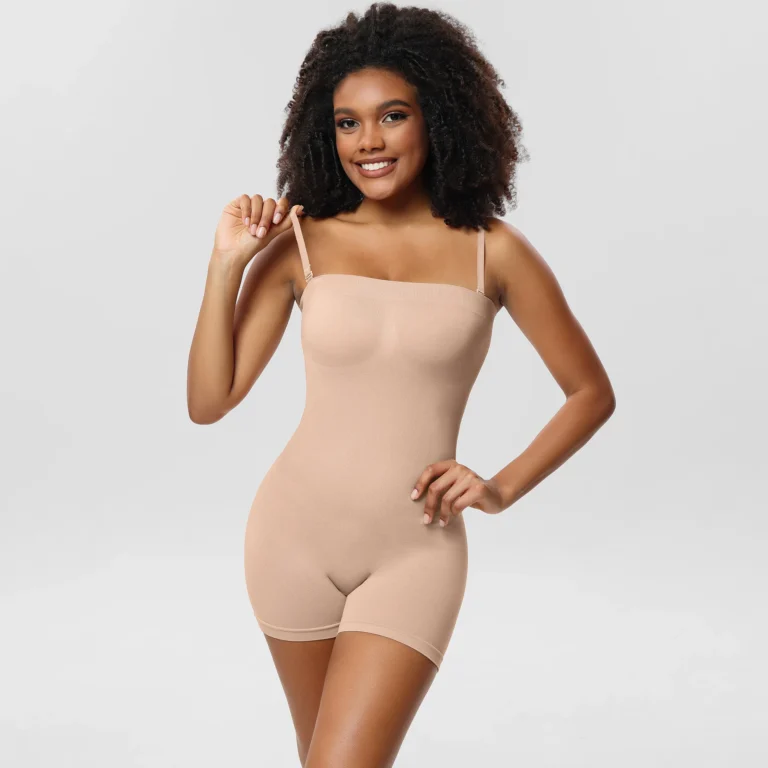 Seamless Spaghetti-Strap Shaping Bodysuit – Dark Brown