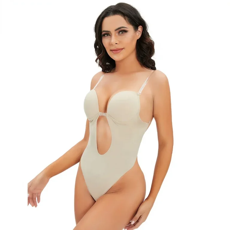 Deep-V Cutout Seamless Shaping Bodysuit