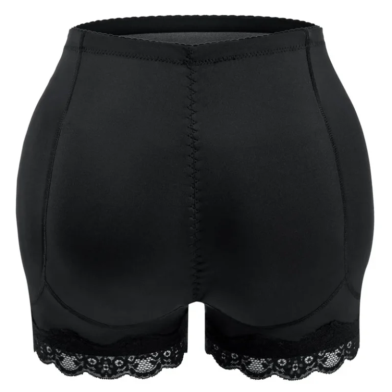 Lace-Trim Padded Butt-Lifting Shaper Shorts