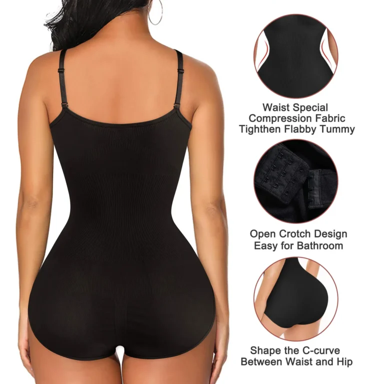 Seamless V-Neck Spaghetti-Strap Shaping Bodysuit