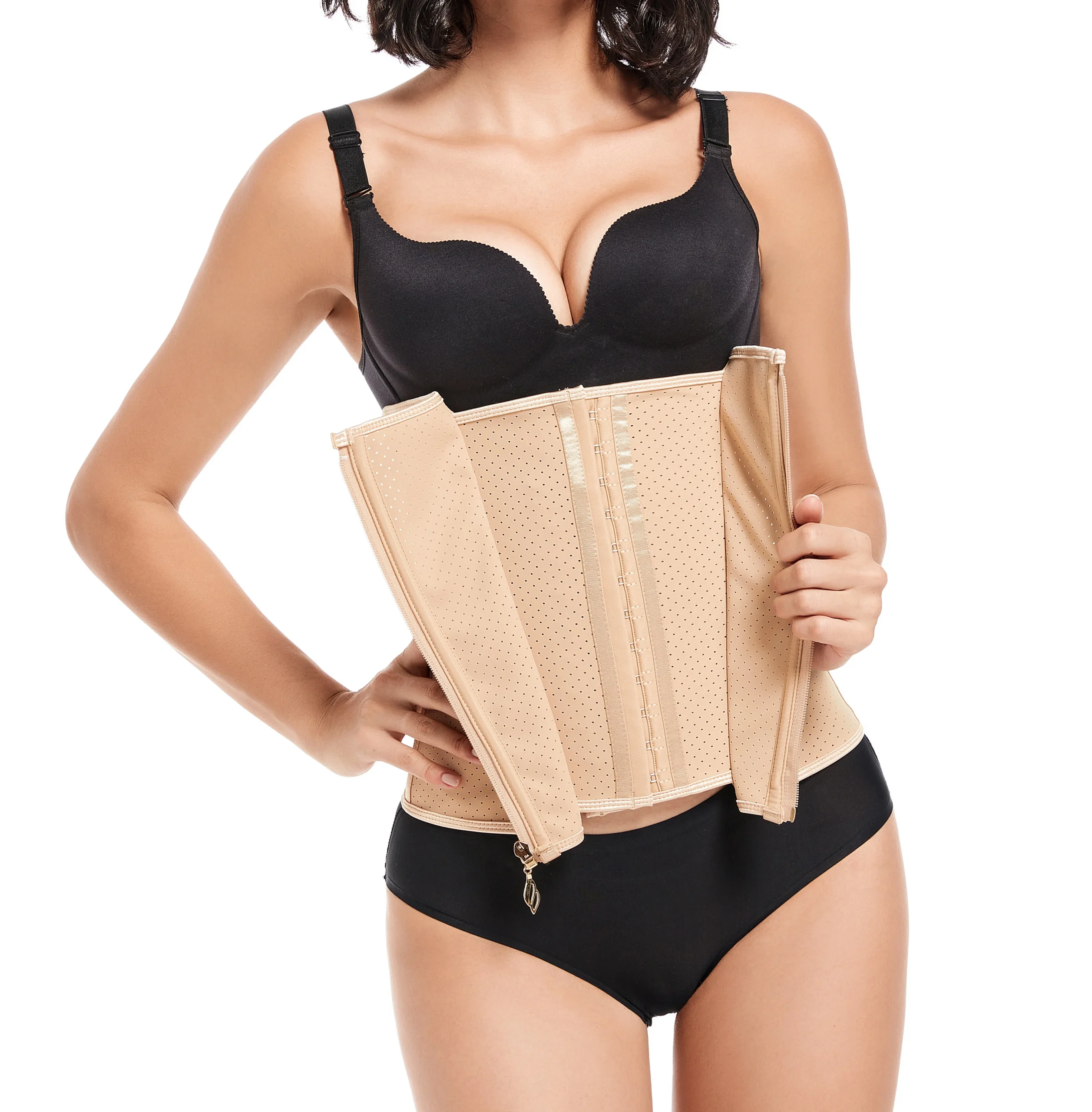 Qinelle Hook-and-Eye Underbust Waist Trainer Corset