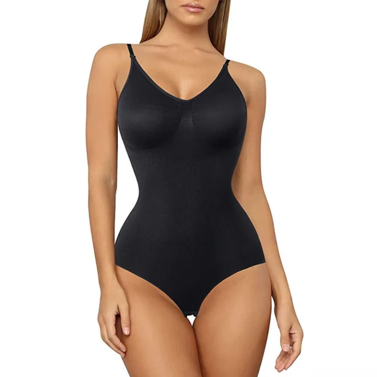 Premium Seamless V-Neck Thong Bodysuit – Snatched Fit