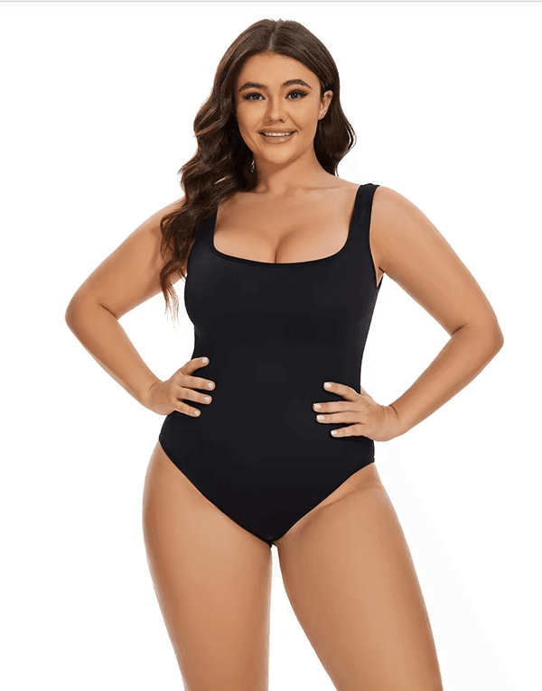 Seamless Square-Neck Spaghetti-Strap Shaping Bodysuit