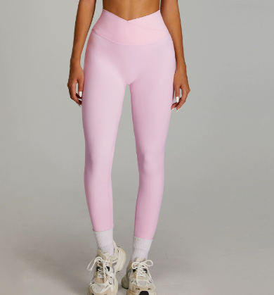 High-Waist Sculpting Leggings in Soft Pink