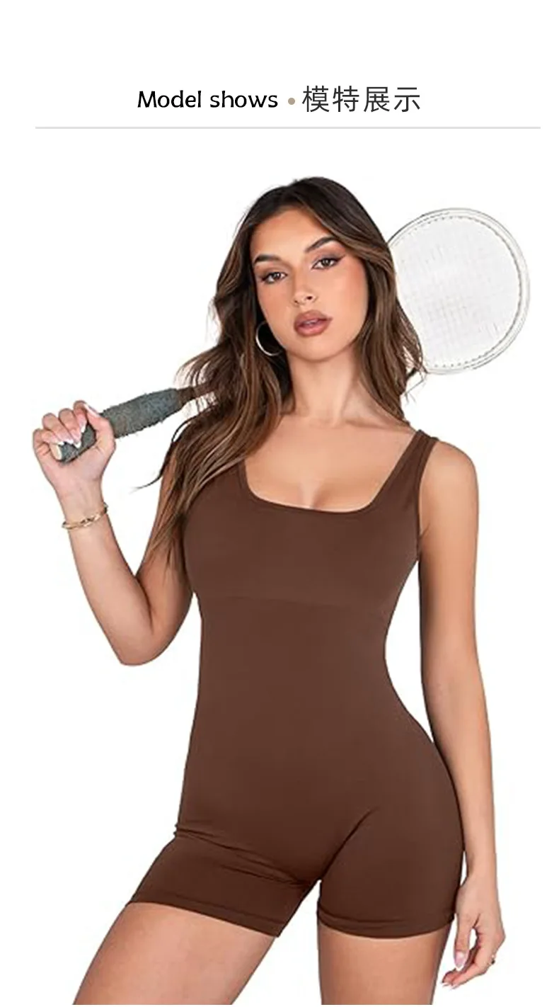 Qinelle tank-style mid-thigh full-body smoothing bodysuit detail 8