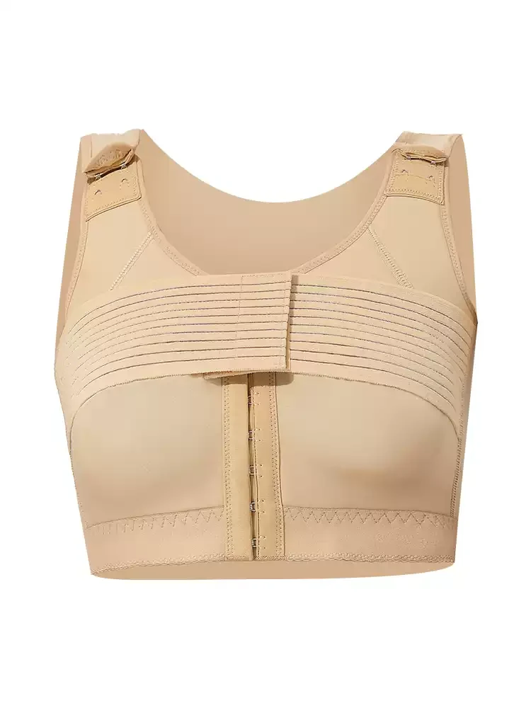 Nude support bra vest product-only front view