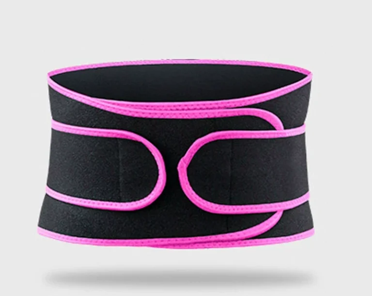 Qinelle red trim neoprene waist cincher belt product front view
