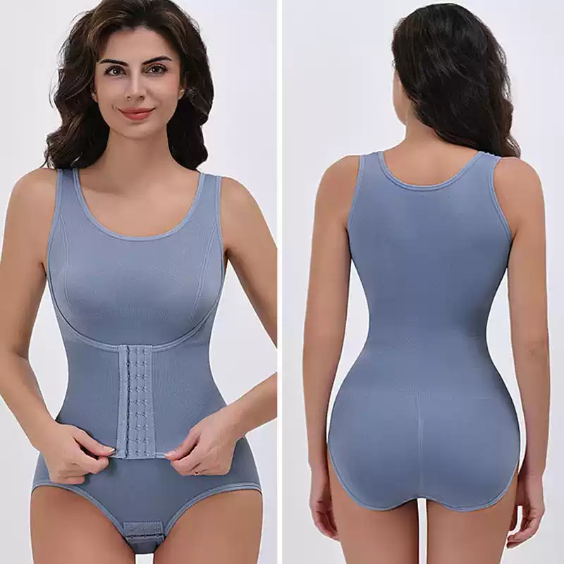 Seamless scoop-neck tummy control shaping bodysuit detail 3