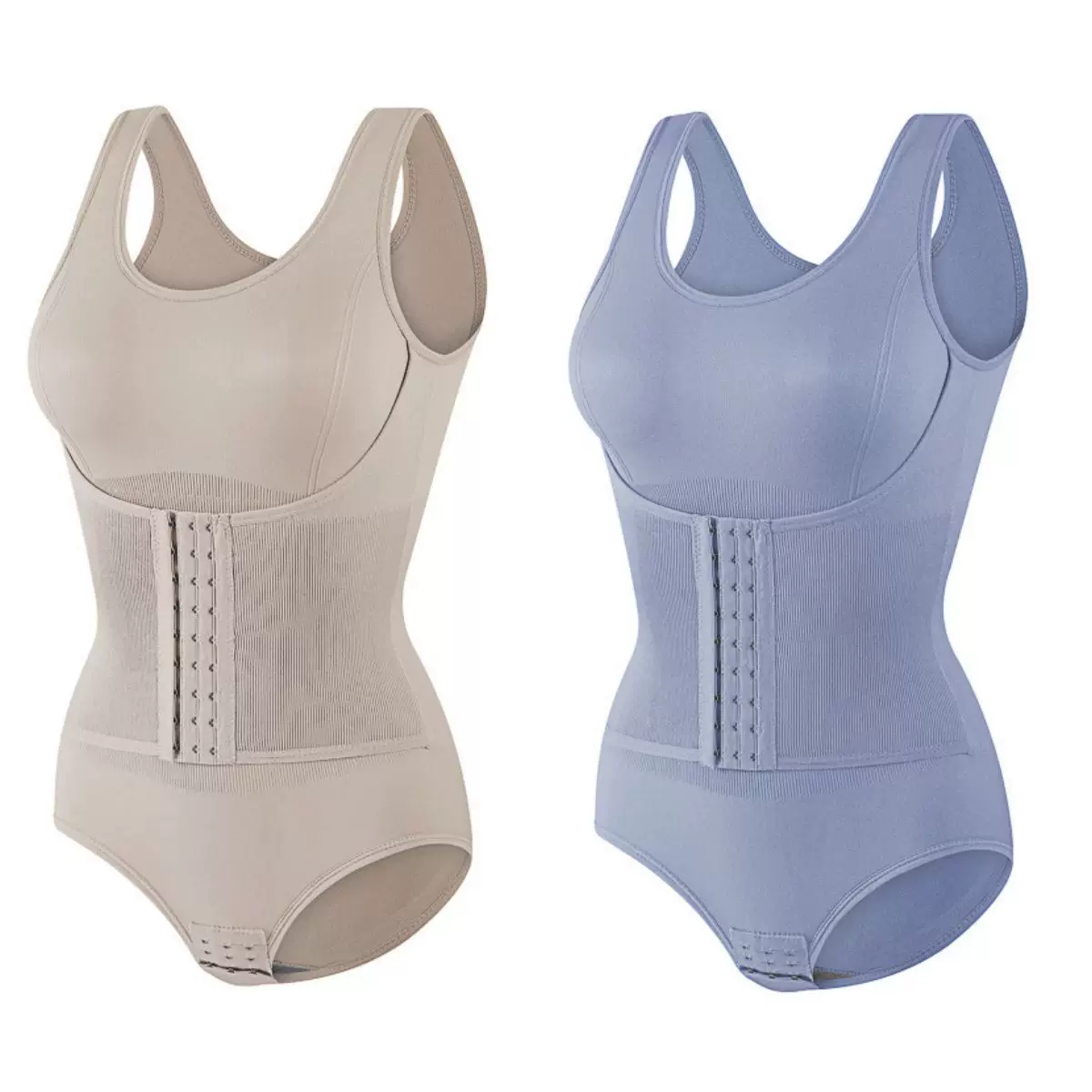 Seamless scoop-neck shaping bodysuit design detail