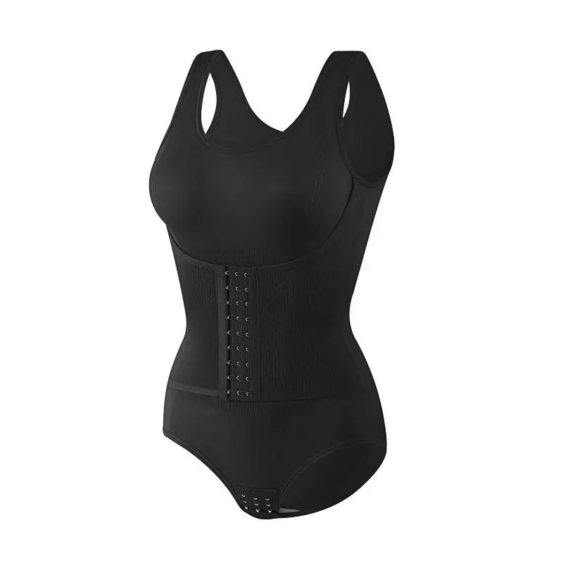 Seamless scoop-neck tummy control shaping bodysuit detail 11