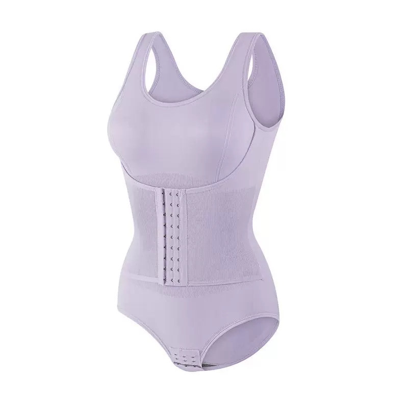 Seamless scoop-neck tummy control shaping bodysuit detail 7