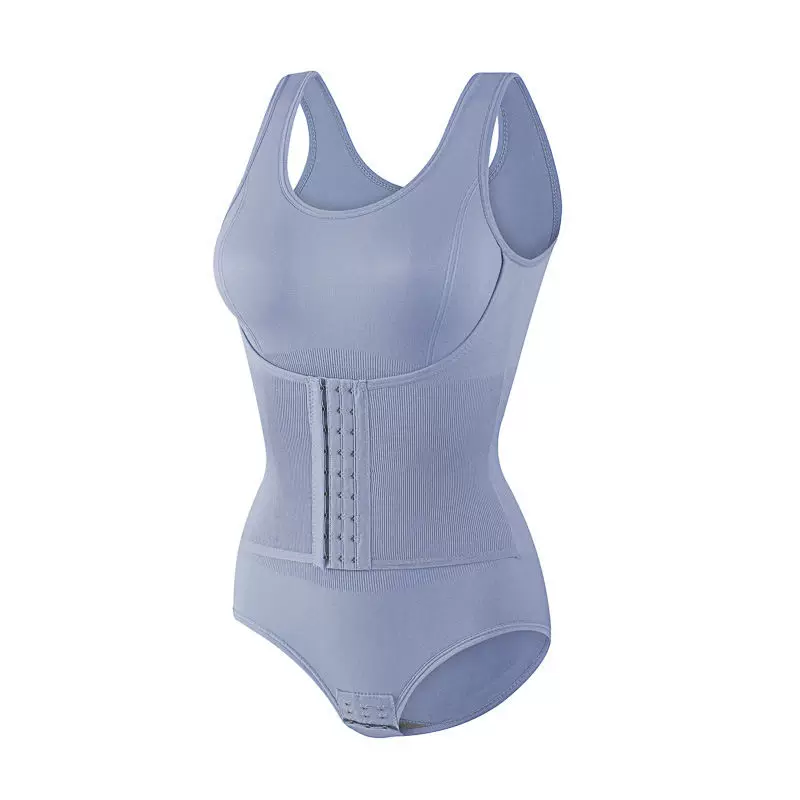 Seamless scoop-neck tummy control shaping bodysuit detail 9